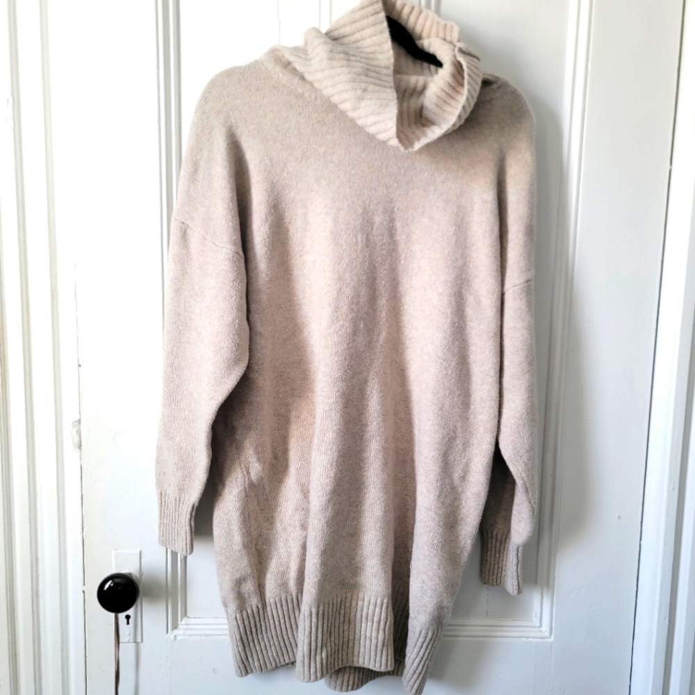Gap Cream Sweater Dress Turtlneck Medium